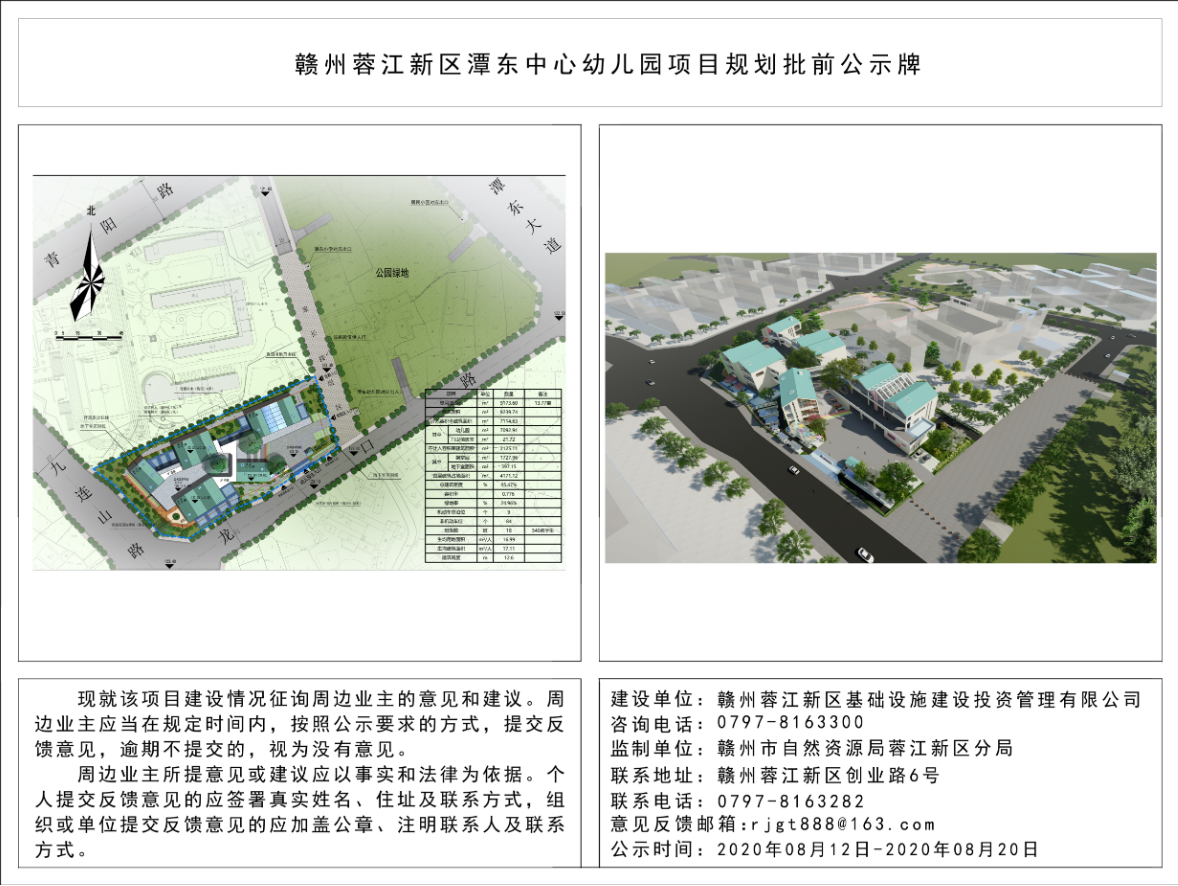 蓉江新区潭东中心幼儿园项目规划图公示！