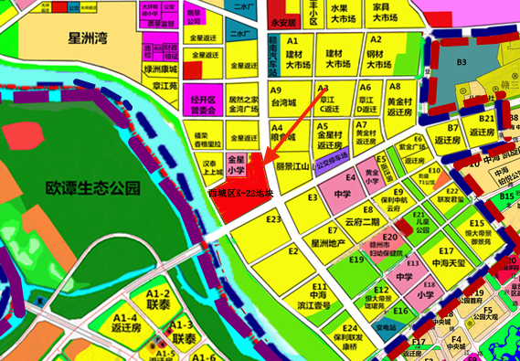 经开区西城区K-22地块挂牌出让 起始总价约5.9亿元