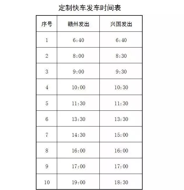 好消息！赣州⇌兴国定制快车将于3月31日开通！