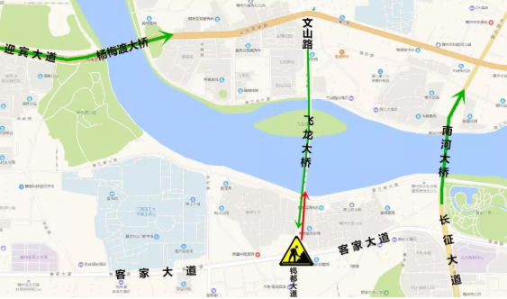 【路况提醒】飞龙大桥城外桥头2月20日起半封闭施工，注意绕行哦！