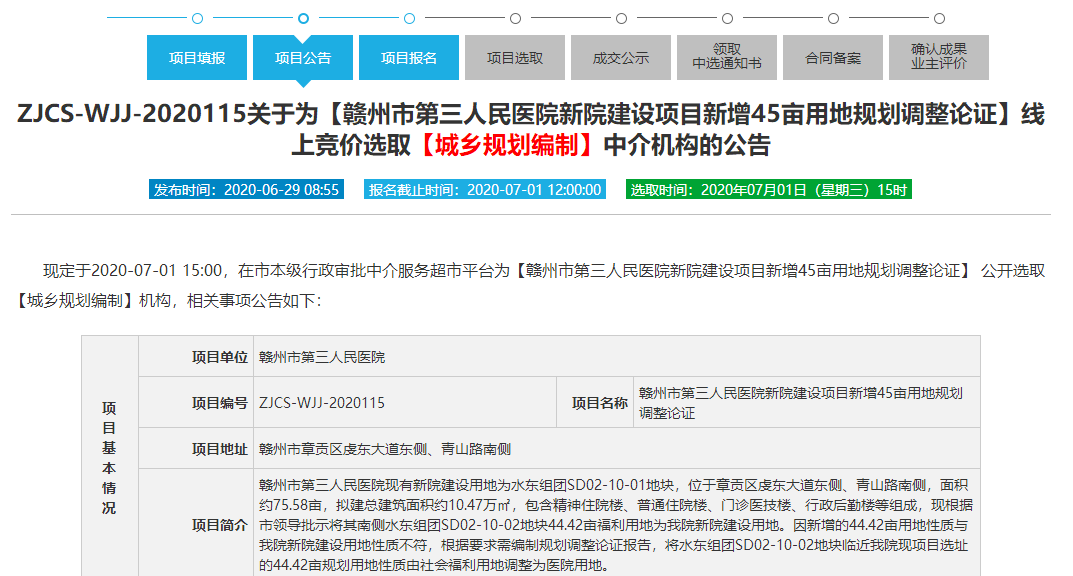 赣州市第三人民医院新院来了！位于水东！约75.58亩！