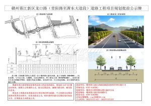 赣州蓉江新区龙口路等三条道路工程项目规划批前公示