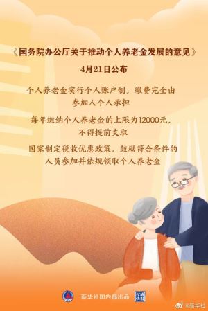 个人养老金发展意见出台！缴纳上限12000元/年