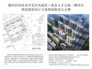 凤凰居·黄金人才公寓二期项目规划建筑设计方案规划批前公示