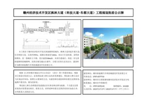 赣州经济技术开发区枫林大道（科技大道—车都大道）工程规划批前公示