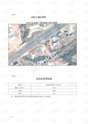 关于沙石污水处理厂项目征收土地预公告