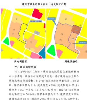 赣州市第七中学（南区）地块规划调整公示