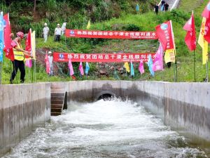 宁都梅江灌区工程团结总干渠建成试通水！