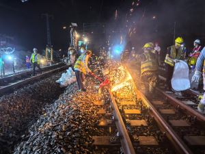 瑞梅铁路瑞金站改轨道工程正式开工