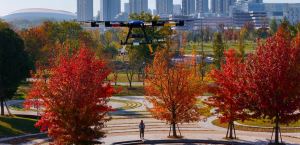 低空经济新场景 公园焕发新生机
